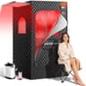 Viconor Portable 5-Layer Insulated Infrared Sauna Box w/ Red Light Therapy