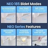 LUXE Bidet NEO 185 Dual-Nozzle Self-Cleaning Non-Electric Toilet Attachment
