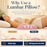 Hapiclody Memory Foam Lumbar Bed Wedge Bolster Pillow for Back Relief