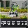 Greenworks 2700 PSI Medium-Duty Brushless Electric Pressure Washer with JettFlow