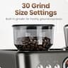 Chefman Crema Deluxe Espresso Machine with Double Boiler and Built-In Grinder