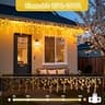 JMEXSUSS 38.8-Foot 400-LED Warm White Icicle Lights with 100% Copper Wiring