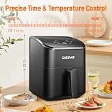 Deime Compact Quiet Digital Air Fryer for Baking and Roasting, 3-Quart