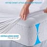PlushDeluxe Premium Bamboo Blend Noiseless Waterproof Mattress Protector