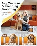 oneisall BM3 Dog Grooming Vacuum System with 3L Dust Cup and Cordless Clippers