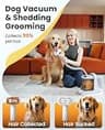 oneisall BM3 Dog Grooming Vacuum System with 3L Dust Cup and Cordless Clippers