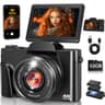 FACLAM 4K Point-and-Shoot Digital Camera with 64MP CMOS Sensor and Remote Smartphone App