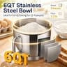 VIVOHOME 660W 10-Speed Tilt-Head Kitchen Electric Stand Mixer, 6-Quart
