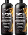 Biotin & Keratin Thickening Shampoo and Conditioner Set with DHT Blockers (16 fl oz)