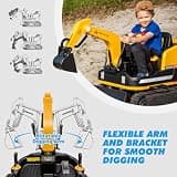 JOYLDIAS 12V 360-Degree Rotating Excavator and Bulldozer Ride-On Combo