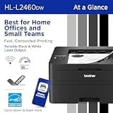 Brother HL-L2460DW Wireless Compact Monochrome Laser Printer with Duplex