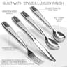 7oz Weighted Stainless Steel 4-Piece Silverware Set with Carry Pouch Included
