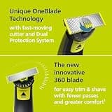 Philips Norelco OneBlade 360 Hybrid Face Shaver and Trimmer, QP2724/90