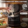 Portable 12-Cup Digital Mini Rice Cooker with Steaming Basket & Delay Timer