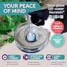 Brook Glass Pet Water Fountain with Dishwasher Safe Components, 2.7L Capacity