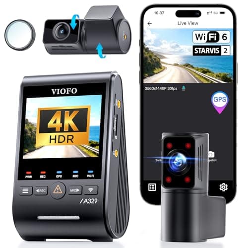 VIOFO A329S 4K 3-Channel Dash Cam with STARVIS 2 and External SSD Support