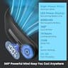 Kinhowly Portable Neck Fan, 6000mAh Battery, Fast Charging, LED Display