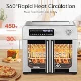 OSTBA 10-in-1 French Door Air Fryer Toaster Oven Combo with Rotisserie