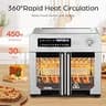OSTBA 10-in-1 French Door Air Fryer Toaster Oven Combo with Rotisserie