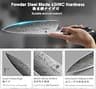 SANMEIHO 16-Piece Premium Powder Metallurgy Steel Kitchen Knife Block Set