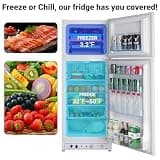 Smad 9.3 Cu.Ft. Off-Grid Propane Refrigerator with Top Freezer for RVs and Cabins