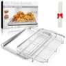 Extra Large 18.8 x 12.8-Inch Stainless Steel Oven Air Fryer Basket and Tray Set