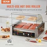VEVOR 11-Roller Commercial Hot Dog Roller Machine, 30-Dog Capacity, 1800W
