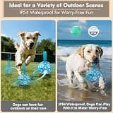 Qraxond Interactive Motorized Dog Soccer Ball with Motion Sensor for Light Chewers