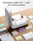 MUNBYN RW403B Bluetooth Thermal Label Printer, Heavy Duty Auto-Calibration