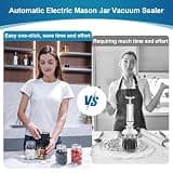 Dicorain VP06+ Auto-Stop Electric Mason Jar Vacuum Sealer for Standard and Wide