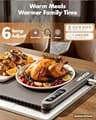 LBOLHZO Graphene Extra Large Silicone Food Warming Mat with 6 Settings (36 x 16)