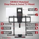 MantelMount MM815 Automated Remote Control Pull-Down Fireplace TV Mount