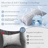 Puresnoo Adjustable Silver-Infused Liquid Cooling Pillow for Side Sleepers