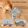 Ultra-Quiet Stainless Steel Cat Water Fountain with LED Light & Flower Spout 2.6L