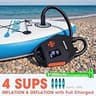 Portable 12000mAh Rechargeable SUP Pump for Paddle Boards and Inflatables, 20 PSI