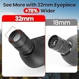 Gosky Flagship Upgraded Angled Spotting Scope with Tripod & Adapter, 25-75x80mm