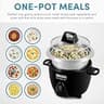 Aroma Housewares Select Stainless Rice Cooker with Uncoated Pot, 6-Cup
