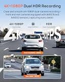 70mai A810S 4K Smart Dash Cam with 4G LTE Remote Tracking & AI Motion Detection