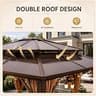 Aoxun 12x16 ft. Large Outdoor Polycarbonate Double Roof Metal Pavilion
