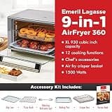 Emeril Lagasse Everyday 360 Stainless Steel Air Fryer Oven Combo, 16-Quart
