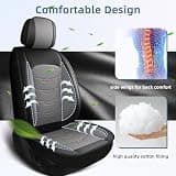 RAWAKORW Custom Fit All-Weather Faux Leather Full Seat Kit for Frontier