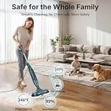 OLIXIS Adjustable Steam Mop with Rotating Pads and Dual Steam Levels