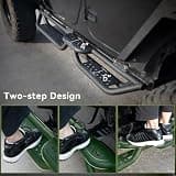 Universal Two-Stairs Carbon Steel Running Boards for Wrangler JL 4-Door