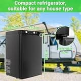 Generic 3.5 Cu.Ft. 3-Way Propane RV Refrigerator with Freezer for Campervans and Trucks
