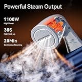 HiLIFE Upgraded 1100W Spill-Free Handheld Garment Steamer with 300ml Tank