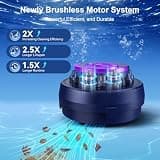 Poolease X1A Dual-Motor Cordless Pool Vacuum with Wide Suction Port Design