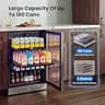 Yeego 24-Inch Built-In Beverage Refrigerator, 180-Can Capacity Glass Door