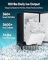 EUHOMY CIM-Series Under-Counter Ice Maker with Built-In Drain Pump, 100 Lbs