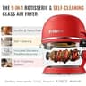 Non Toxic Air Fryer Pro 5-Quart 9-in-1 Glass Air Fryer with Rotisserie