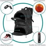 WOLT Expandable Basketball Backpack with Laptop Sleeve and Shoe Pocket